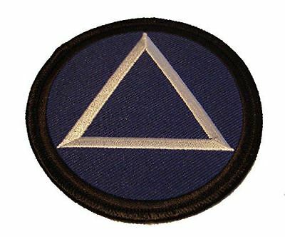 ALCOHOLICS ANONYMOUS SYMBOL AA PATCH TRIANGLE 12 TWELVE STEP SOBRIETY - HATNPATCH