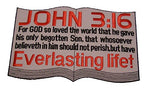 LARGE JOHN 3:16 OPEN BIBLE RELIGIOUS BIKER PATCH - Veteran Owned Business - HATNPATCH