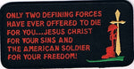 Two Defining Forces Embroidered Patch - HATNPATCH