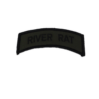 VIETNAM RIVER RAT TAB OD OLIVE DRAB TOP ROCKER PATCH BROWN WATER NAVY PBR MRF - HATNPATCH