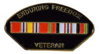 Afghanistan Operation Enduring Freedom Veteran with Ribbons Lapel Pin - HATNPATCH