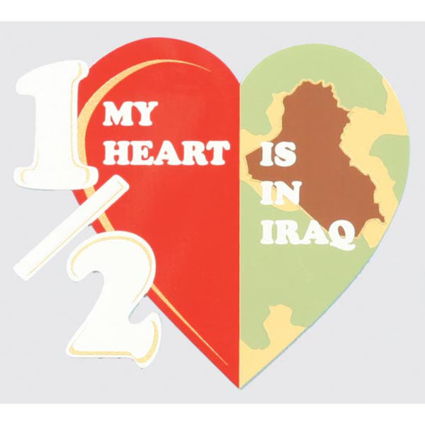 Half My Heart is in Iraq Decal - HATNPATCH
