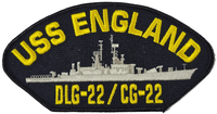 USS England DLG-22/CG-22 Ship Patch - Great Color - Veteran Owned Business - HATNPATCH