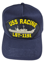 USS Racine LST-1191 Ship HAT - Navy Blue - Veteran Owned Business - HATNPATCH