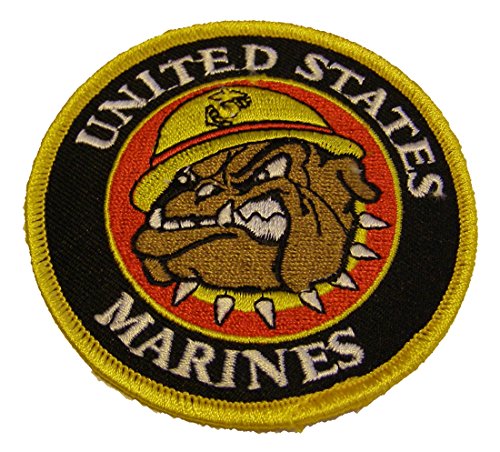 UNITED STATES MARINES BULLDOG Round PATCH SM 3" - Color - Veteran Owned Business - HATNPATCH