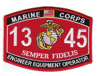 US Marine Corps 1345 Engineer Equipment Operator MOS Patch - HATNPATCH