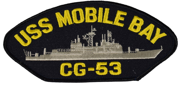 USS MOBILE BAY CG-53 SHIP PATCH - GREAT COLOR - Veteran Owned Business - HATNPATCH