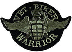 VET BIKER WARRIOR WITH GRENADE AND WINGS PATCH COMBAT VETERAN MC MOTORCYCLE - HATNPATCH