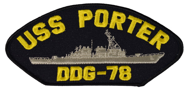 USS PORTER DDG-78 SHIP PATCH - GREAT COLOR - Veteran Owned Business - HATNPATCH