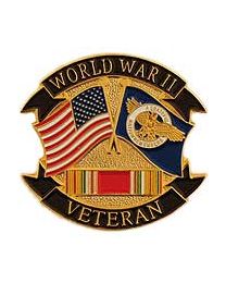 WWII Veteran Flags Pin - HATNPATCH