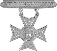 USMC RIFLE SHARPSHOOTER BADGE HAT PIN - HATNPATCH