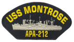 USS MONTROSE APA-212 SHIP PATCH - GREAT COLOR - Veteran Owned Business - HATNPATCH