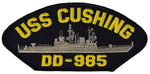 USS CUSHING DD-985 SHIP PATCH - GREAT COLOR - Veteran Owned Business - HATNPATCH