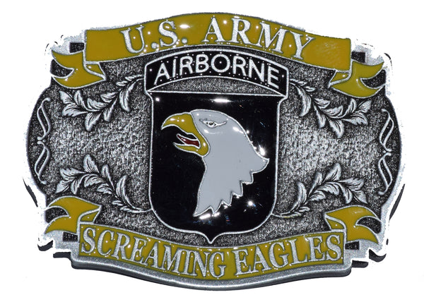 101ST AIRBORNE SCREAMING EAGLES - Cast Belt Buckle - HATNPATCH