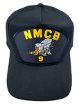 US Navy Seabees NMCB-9 HAT - Black - Veteran Owned Business - HATNPATCH