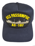 USS PASSUMPSIC AO-107 Ship HAT - Navy Blue - Veteran Owned Business - HATNPATCH