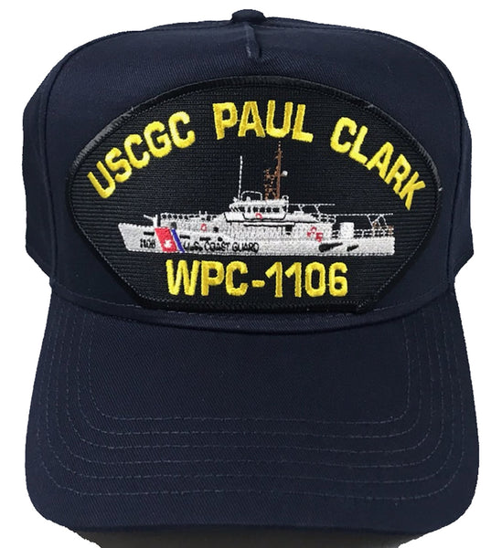 USCGC PAUL CLARK WPC-1106 SHIP HAT - NAVY BLUE - Veteran Owned Business - HATNPATCH