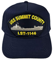 USS Summit County LST-1146 Ship HAT - Navy Blue - Veteran Owned Business - HATNPATCH