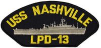 USS NASHVILLE LPD-13 SHIP PATCH - GREAT COLOR - Veteran Owned Business - HATNPATCH