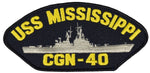 USS MISSISSIPPI CGN-40 SHIP PATCH - GREAT COLOR - Veteran Owned Business - HATNPATCH