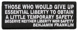 BENJAMIN FRANKLIN QUOTE PATCH - HATNPATCH