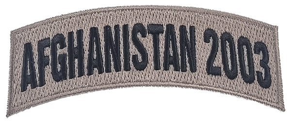 Afghanistan 2003 TAB Desert ACU TAN Rocker Patch - Veteran Family-Owned Business. - HATNPATCH