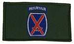 US ARMY TENTH 10TH MOUNTAIN DIVISION 2 PIECE PATCH W/ HOOK AND LOOP BACKING VET - HATNPATCH