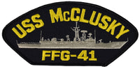 USS McCLUSKY FFG-41 SHIP PATCH - GREAT COLOR - Veteran Owned Business - HATNPATCH