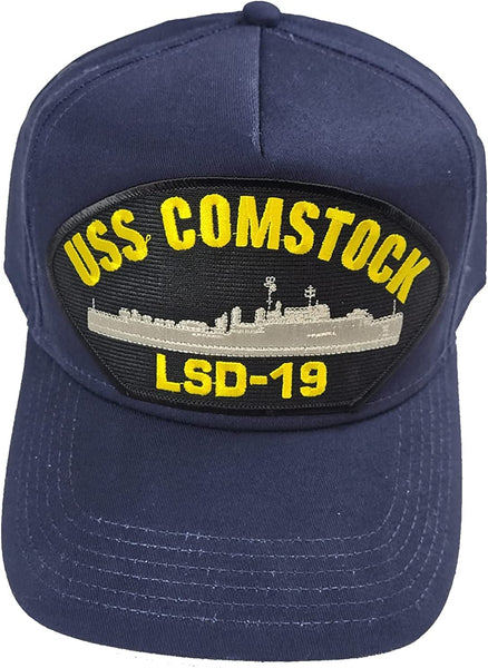 USS Comstock LSD-19 Ship HAT. Navy Blue. Veteran Family-Owned Business. - HATNPATCH