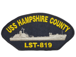 USS Hampshire County LST-819 Ship Patch - Great Color - Veteran Owned Business - HATNPATCH