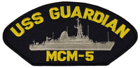 USS GUARDIAN MCM-5 SHIP PATCH - GREAT COLOR - Veteran Owned Business - HATNPATCH