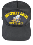 Roosevelt Roads Puerto RICO W/Seabee HAT - Black - Veteran Owned Business - HATNPATCH