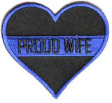 PROUD WIFE HEART POLICE PATCH - HATNPATCH