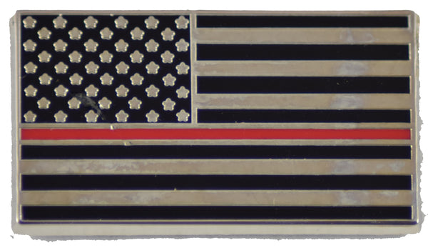 Red Line Flag Fire Pin - HATNPATCH