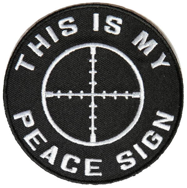 THIS IS MY PEACE SIGN RIFLE SCOPE ROUND PATCH - HATNPATCH