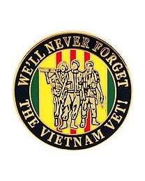 Never Forget The Vietnam Vet Pin - HATNPATCH