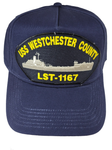 USS Westchester County LST-1167 Ship HAT - Navy Blue - Veteran Owned Business - HATNPATCH