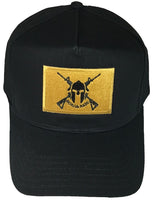 MOLON LABE WITH CROSSED RIFLES AND SPARTAN HELMET HAT - HATNPATCH