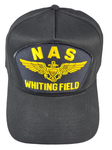 Naval AIR Station Whiting Field W/Naval Aviator Pilot Wings HAT - Black - Veteran Owned Business - HATNPATCH