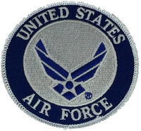 UNITED STATES AIR FORCE LOGO Patch - Blue/White - Veteran Owned Business. - HATNPATCH