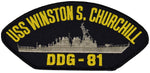 USS WINSTON CHURCHILL DDG-81 SHIP PATCH - GREAT COLOR - Veteran Owned Business - HATNPATCH