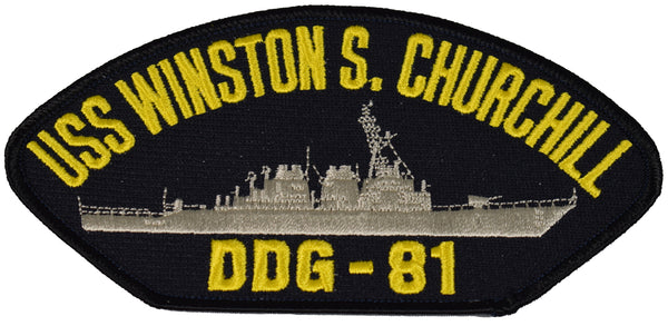 USS WINSTON CHURCHILL DDG-81 SHIP PATCH - GREAT COLOR - Veteran Owned Business - HATNPATCH