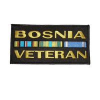 Bosnia Veteran w/Ribbons Black Patch - Medium - HATNPATCH