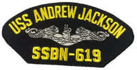 USS Andrew Jackson SSBN-619 Ship Patch - Great Color - Veteran Owned Business - HATNPATCH
