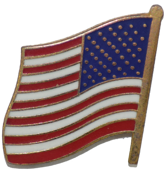 US FLAG LEFT HAT PIN - HATNPATCH