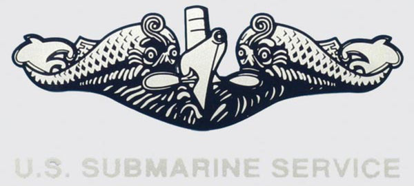 Submarine Dolphin Silver (Med.) Decal - HATNPATCH
