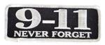 9-11 Never Forget Patch - Great Color . Black & White - Veteran Owned Business - HATNPATCH