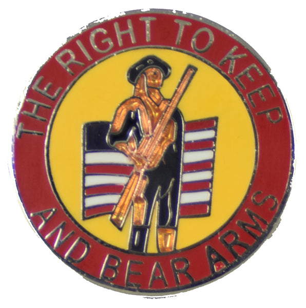 RIGHT TO KEEP & BEAR ARMS HAT PIN - HATNPATCH