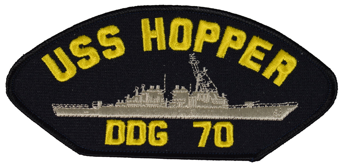 USS HOPPER DDG70 SHIP PATCH GREAT COLOR Veteran Owned Business HATNPATCH