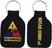 US ARMY 1ST FIRST AD ARMOR DIVISION OLD IRONSIDES KEY CHAIN VETERAN SOLDIER - HATNPATCH
